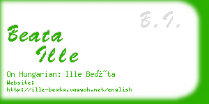 beata ille business card